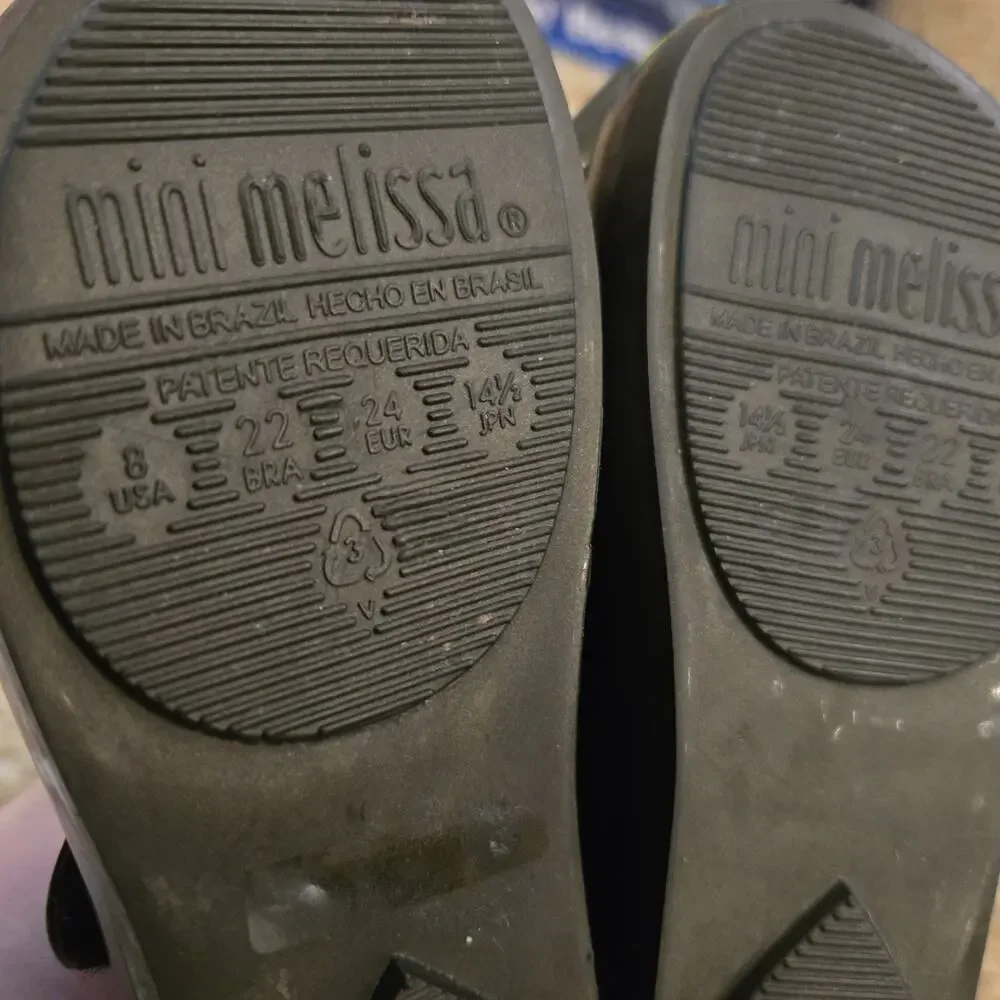 Mini Melissa Ultragirl‎ Little Girls Sz 8c Triple Bow Mary Jane Shoes Sandals